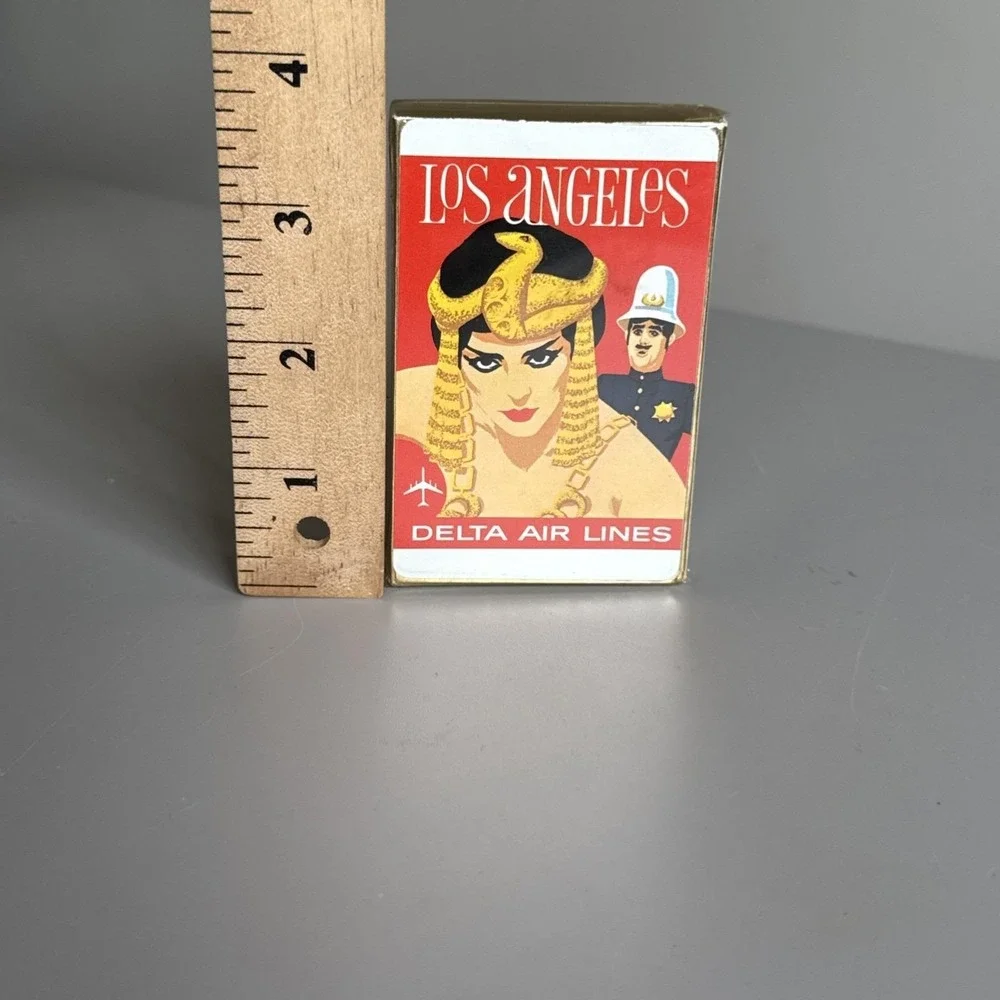1970s Vintage Sealed Delta Air Lines Los Angeles Royal Jet Playing Cards